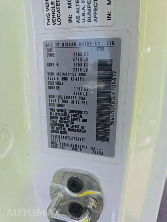 2020 Nissan NV200 Compact Cargo SV 115.2" WB - miniatura 5