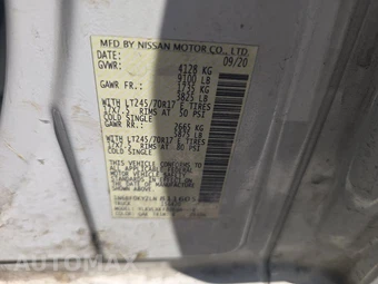 2020 Nissan NV2500 HD Cargo SV Standard Roof 146.1" WB - miniatura 15