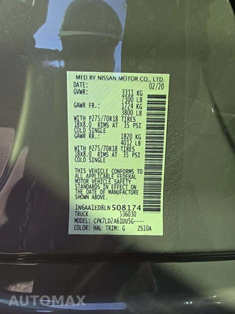 2020 Nissan TITAN PRO-4X Crew Cab Short Bed – miniatura 2