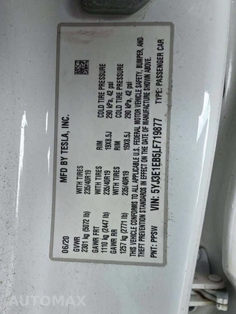 2020 Tesla Model 3 Long Range - miniatura 2