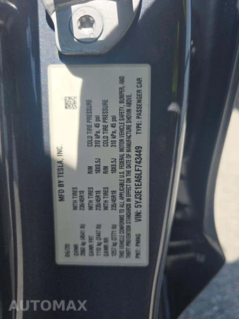 2020 Tesla Model 3 Standard Range Plus - miniatura 5