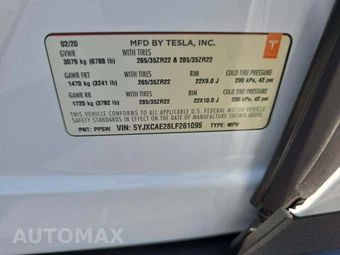 2020 Tesla Model X Long Range Plus - miniatura 2