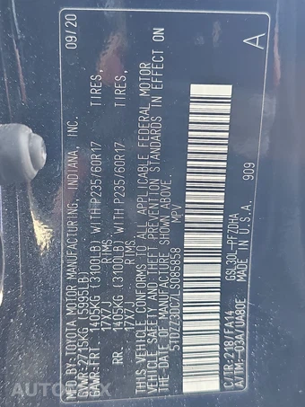 2020 Toyota Sienna L 7-Passenger 119.3" WB - miniatura 15