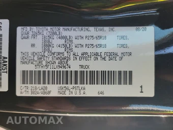 2020 Toyota Tundra Limited Crew Cab Short Bed - miniatura 14