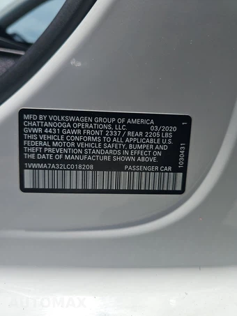 2020 Volkswagen Passat 2.0T R-Line - miniatura 14
