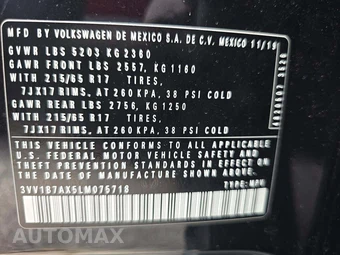 2020 Volkswagen Tiguan S - miniatura 5