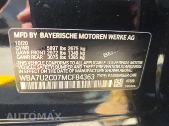 2021 BMW 7 Series Sedan 750i xDrive - miniatura 14