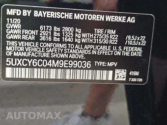 2021 BMW X6 Sports Activity Coupe xDrive40i M SPORT LINE - miniatura 5