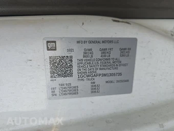 2021 Chevrolet Express 2500 Cargo Van 1WT 135.2" WB – miniatura 14