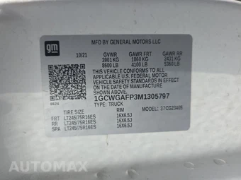 2021 Chevrolet Express 2500 Cargo Van 1WT 135.2" WB – miniatura 14