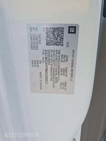 2021 Chevrolet Express 2500 Cargo Van 1WT 135.2" WB - miniatura 5