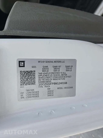 2021 Chevrolet Express 3500 Cargo Van 1WT 135.2" WB - miniatura 5