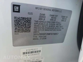 2021 Chevrolet Malibu LS 1LS - miniatura 5