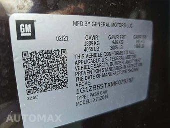2021 Chevrolet Malibu LS 1LS – miniatura 5