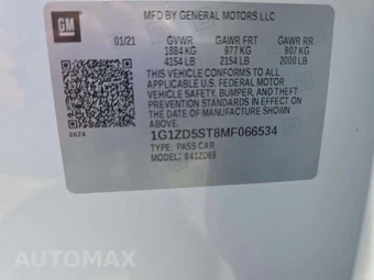 2021 Chevrolet Malibu LT 1LT – miniatura 2