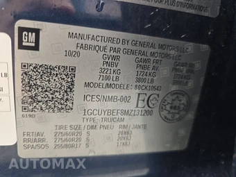 2021 Chevrolet Silverado 1500 Custom Crew Cab Short Bed 1CX - miniatura 14