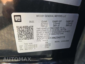 2021 Chevrolet Silverado 1500 Custom Trail Boss Crew Cab Short Bed 2CX - miniatura 5