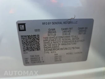 2021 Chevrolet Traverse LT Cloth 1LT - miniatura 15