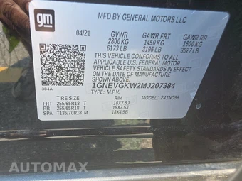 2021 Chevrolet Traverse LT Cloth 1LT - miniatura 15