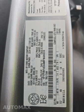 2021 Ford F-150 Hybrid LARIAT Crew Cab Medium Bed - miniatura 14