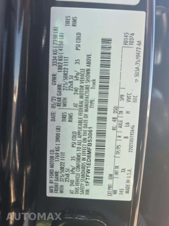 2021 Ford F-150 Hybrid Limited Crew Cab Short Bed - miniatura 2