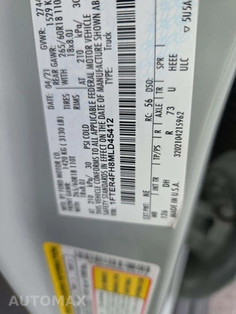 2021 Ford Ranger Lariat Crew Cab Medium Bed – miniatura 5