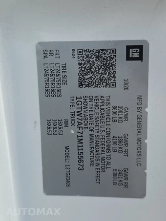 2021 GMC Savana 2500 Cargo Van 1WT 135.2" WB - miniatura 15