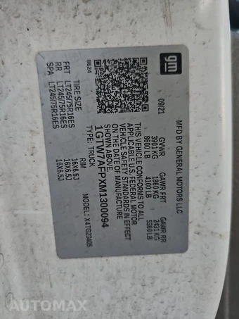 2021 GMC Savana 2500 Cargo Van 1WT 135.2" WB – miniatura 14