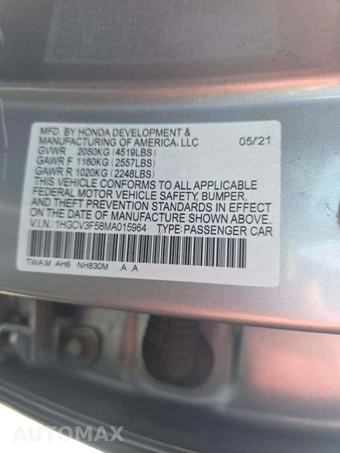 2021 Honda Accord Hybrid EX-L - miniatura 5
