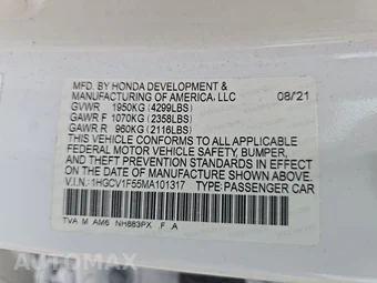 2021 Honda Accord Sedan EX-L 1.5T - miniatura 14