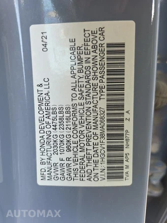 2021 Honda Accord Sedan Sport 1.5T - miniatura 17