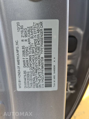 2021 Honda Accord Sedan Sport SE 1.5T - miniatura 14