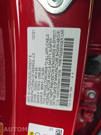 2021 Honda Accord Sedan Sport SE 1.5T - miniatura 14