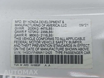 2021 Honda Accord Sedan Sport SE 1.5T - miniatura 5
