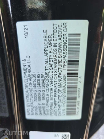 2021 Honda Accord Sedan Touring 2.0T - miniatura 2