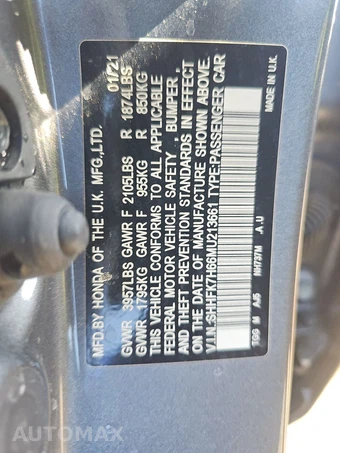 2021 Honda Civic Hatchback EX - miniatura 14