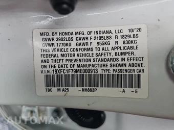 2021 Honda Civic Sedan EX-L - miniatura 21