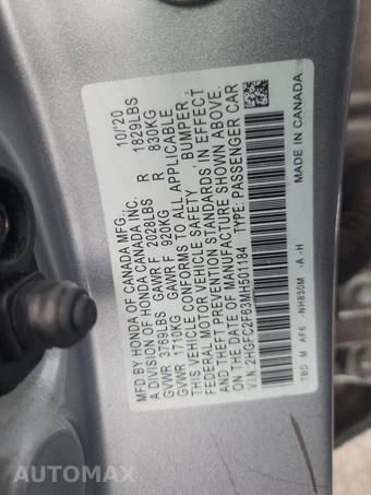 2021 Honda Civic Sedan LX - miniatura 14