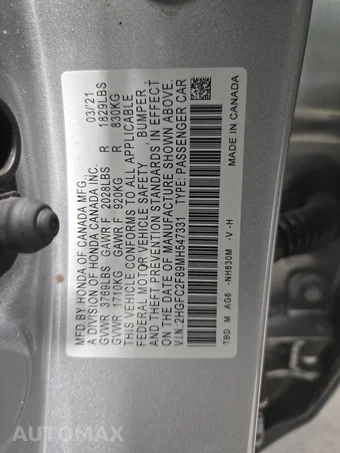 2021 Honda Civic Sedan Sport - miniatura 14