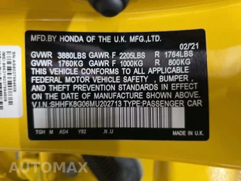 2021 Honda Civic Type R Limited Edition - miniatura 5