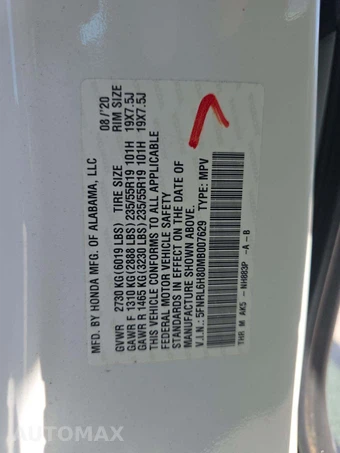 2021 Honda Odyssey Touring 118.1" WB - miniatura 2