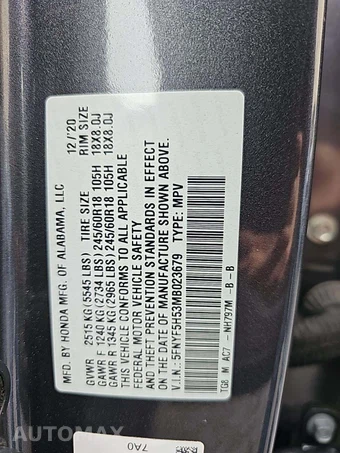2021 Honda Pilot EX-L – miniatura 5