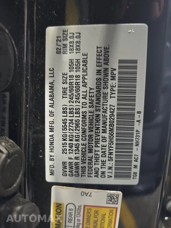 2021 Honda Pilot EX-L - miniatura 15