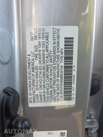 2021 Honda Pilot EX-L – miniatura 15