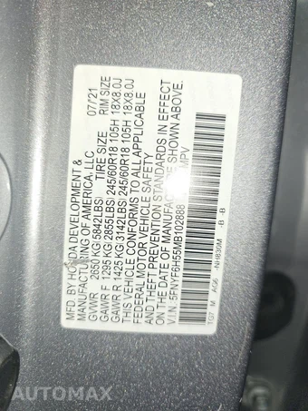 2021 Honda Pilot EX-L - miniatura 15