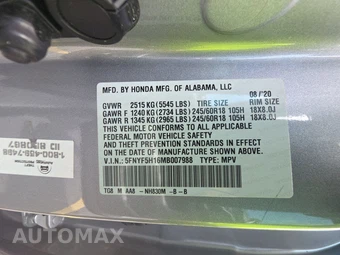 2021 Honda Pilot LX - miniatura 15