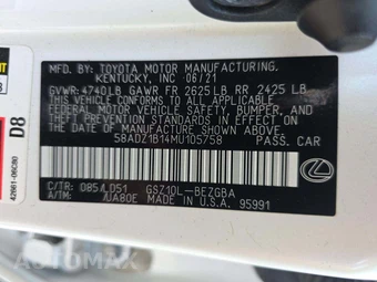 2021 Lexus ES 350 – miniatura 2