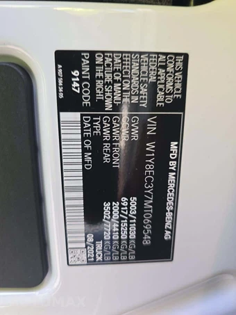 2021 Mercedes-Benz Sprinter 3500XD Cargo Van High Roof 170.0" WB - miniatura 2