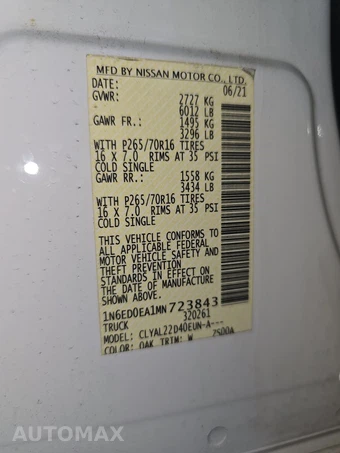 2021 Nissan Frontier SV Crew Cab Medium Bed - miniatura 14
