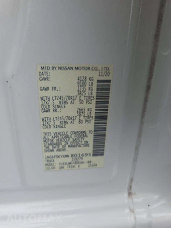 2021 Nissan NV2500 HD Cargo S Standard Roof 146.1" WB - miniatura 2